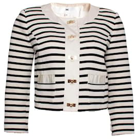 Elisabetta Franchi-Elisabetta Franchi, Striped Jacket-Black,White