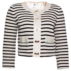 Elisabetta Franchi, Veste rayée Noir Blanc