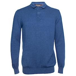 Loro Piana-LORO PIANA, Mid blue cashmere sweater-Blue