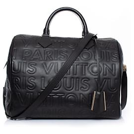 Louis Vuitton-Louis Vuitton, cubo speedy en relieve de piel de becerro-Negro