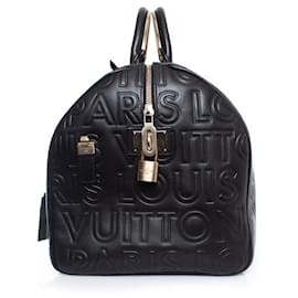 Louis Vuitton-Louis Vuitton, speedy cube en cuir de veau embossé-Noir