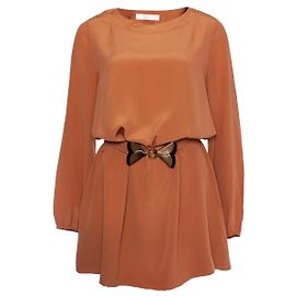 Chloé Chloe, vestido marrom com cinto Marrom