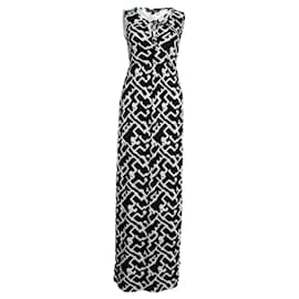 French Connection-French connection, Maxi dress in black and white-Black,White