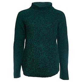 Autre Marque-Odeeh, green knitted turtleneck sweater-Green