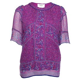 Autre Marque Ba&Sh, Purple top with floral print Purple