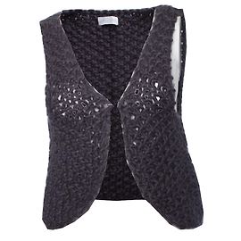 AMERICAN VINTAGE, Dunkelgraue Strickweste. Grau