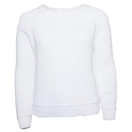 Autre Marque-SI-IAE, maglione lavorato a maglia bianco.-Bianco