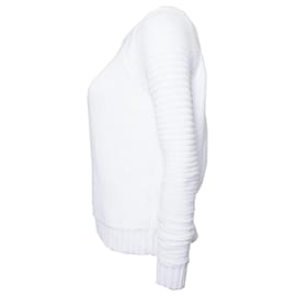 Autre Marque-SI-IAE, white knitted sweater.-White