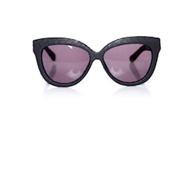 Autre Marque-Linda Farrow Lujo, Gafas de sol estilo ojo de gato con piel de serpiente en negro.-Negro