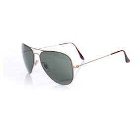 Autre Marque-Ray-Ban, Aviator flat metal with black/green gradient.-Black,Green