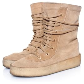 Yeezy-Yeezy, Suede Crepe Sole Boots in Taupe.-Other
