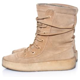 Yeezy-Yeezy, Suede Crepe Sole Boots in Taupe.-Other