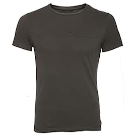 Calvin Klein-Calvin Klein, Green T-shirt with embossed logo.-Green