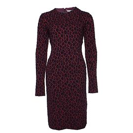 Givenchy, Robe imprimé léopard couleur aubergine. Violet