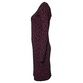 Givenchy-Givenchy, Robe imprimé léopard couleur aubergine.-Violet