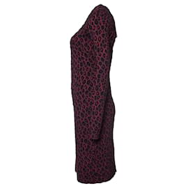 Givenchy-GIVENCHY, Vestido berinjela com estampa de leopardo.-Roxo