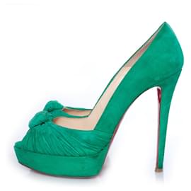 Christian Louboutin-Christian Louboutin, Zapatos de salón Greissimo de ante color menta.-Verde