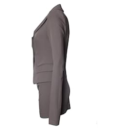 Patrizia Pepe-Patrizia Pepe, GREY/Brown colored suit in size IT42/S (Blazer) and IT40/XS (Skirt).-Grey