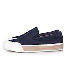 Tod's-Tods, Suede espadrille slip on sneakers.-Blue
