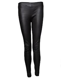 The row-THE ROW, leather trousers in anthracite-Grey