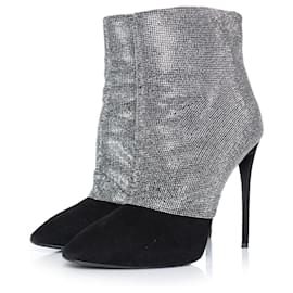 Giuseppe Zanotti-Giuseppe Zanotti, botins de malha de cristal-Preto