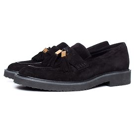 Giuseppe Zanotti, Suede tassel loafers. Black