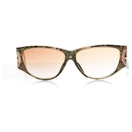Christian Dior-Christian Dior, Vintage sunglasses in green and gold.-Green