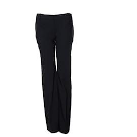 Christian Dior-DIOR, Pantalone nero con bordino in raso.-Nero