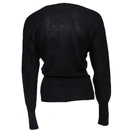 Sonia Rykiel-SONIA RYKIEL, Black cashmere sweater with bow.-Black