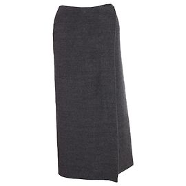 Yohji Yamamoto, Maxirock aus grauer Wolle. Grau