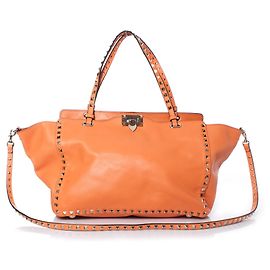 Valentino Valentin Garavani, Cabas Rockstud Trapeze - Orange. Orange