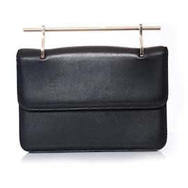 M2malletier-M2malletier, La Fleur du Mal leather clutch in black.-Black