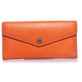 Michael Kors, orange leather wallet Orange