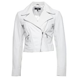 Autre Marque-Arma, White leather jacket-White