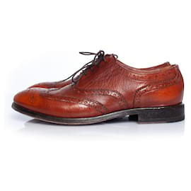 Paul Smith-Paul Smith, Chaussures à lacets en cuir Broque-Marron