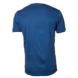 Dsquared2-Dsquared2, Blaues T-Shirt mit V-Ausschnitt-Blau