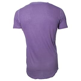 Dsquared2-Dsquared2, Camiseta con cuello en V y logo-Púrpura
