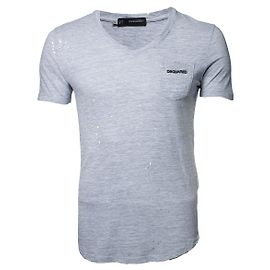 Dsquared2, camiseta cinza com design irregular Cinza
