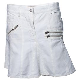 See by Chloé GUARDA PER CHLOE, gonna di jeans bianca svasata Bianco
