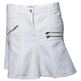 See by Chloé-SEE BY CHLOE, white flared jeans skirt-White