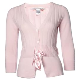 Autre Marque-Diane von Furstenberg, Pink cardigan with ribbon-Pink