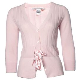 Autre Marque Diane von Furstenberg, Rosa Strickjacke mit Schleife Pink