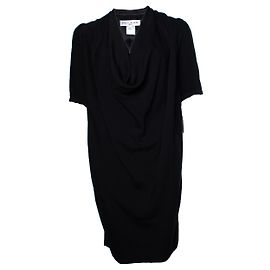 Paul & Joe, schwarzes Kleid mit drapiertem Ausschnitt Schwarz