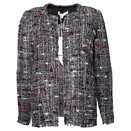 Iro-IRO, grey boucle jacket with multicoloured yarns-Grey