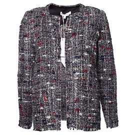 IRO, grey boucle jacket with multicoloured yarns Grey