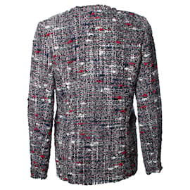 Iro-IRO, veste bouclée grise avec fils multicolores-Gris