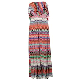 Autre Marque-T-Taschen Los Angeles, Trägerloses Kleid mit Grafikdruck-Mehrfarben