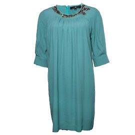 Elisabetta Franchi, robe tunique turquoise Vert