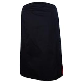 Prada-Prada, Black skirt with zippers-Black