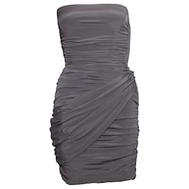 Blumarine-BLUMARINE, Strapless draped dress-Grey